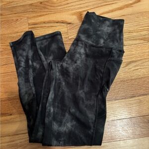 Women's Black Tie-Dye Leggings